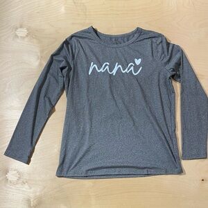 Gray Long Sleeve Shirt NANA size Medium (OQ)